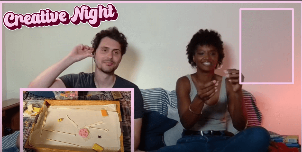 Katria and James streaming on creative night