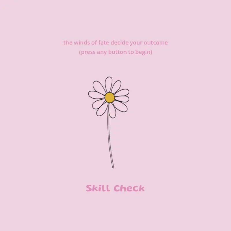 Dating sim skill check